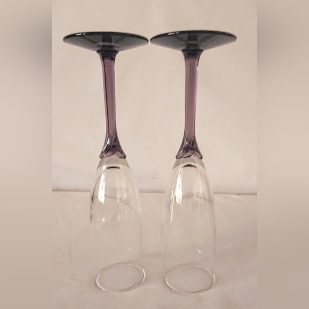 Pair of Domaine Amethyst Stemmed Champagne Flutes - Picture 5 of 9
